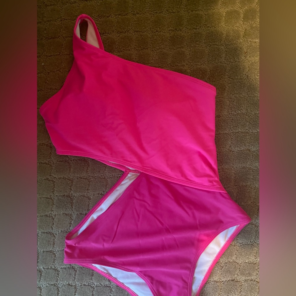 pink swimsuit